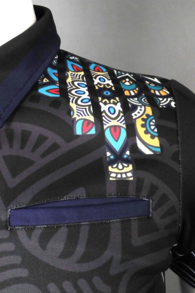 DS077 custom dart shirt design full printing dart shirt dart shirt manufacturer black detail view-5